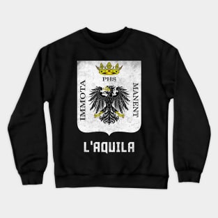 L'Aquila, Italia // Retro Faded Style Coat Of Arms Design Crewneck Sweatshirt